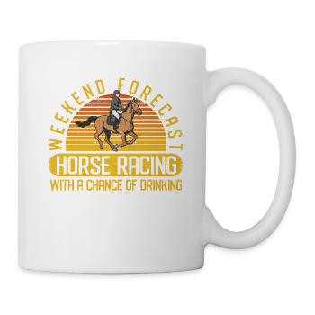 Prévisions du week-end Course de chevaux Chance de boire - Mug blanc - blanc - Droite