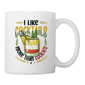 Like Cocktails More Than Cookies Christmas In July - Mug - white - Right