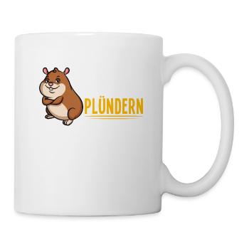 Wer hamstert ist zu faul zum Plündern - Prepper - Tasse - Weiß - Rechts
