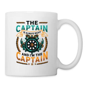I am the captain I am always right - Mug - white - Right