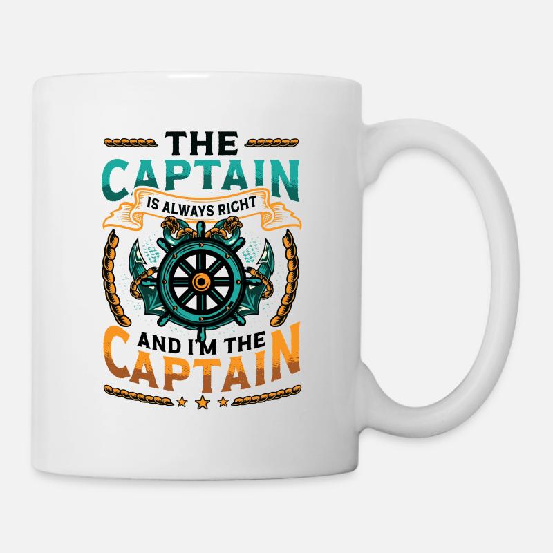 Je suis le capitaine J’ai toujours raison - Mug blanc - blanc