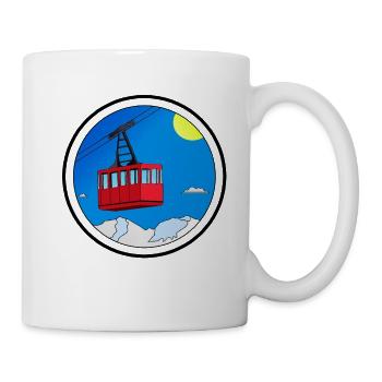Envie d'être là téléphérique rond - Mug blanc - blanc - Droite