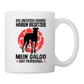 Mein Galgo Espanol hat Personal Spanien Windhund - Tasse - Weiß - Rechts