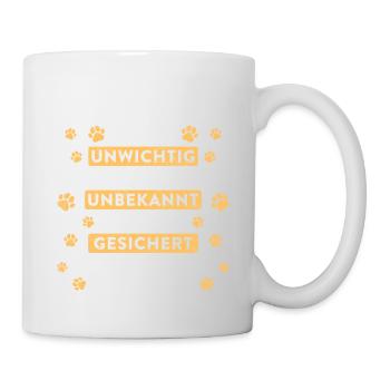 Mein Hund Aus Dem Tierheim Rasse Unwichtig - Tasse - Weiß - Rechts