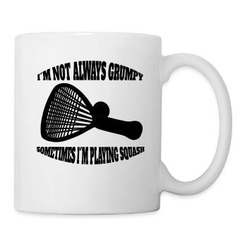 Squash Racquetball-Spieler Squashspiel Racquetball - Tasse - Weiß - Rechts