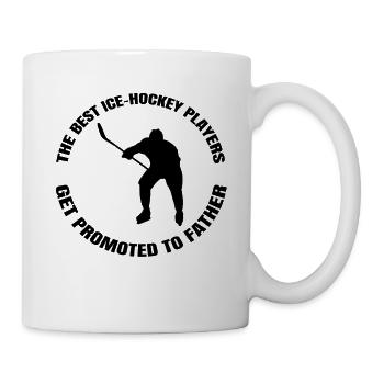 Eishockey Vater Dad Wintersport Papa Eishockeyteam - Tasse - Weiß - Rechts