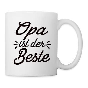 Opa Ist Der Beste - Tasse - Weiß - Rechts