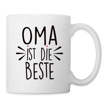 Oma Ist Die Beste - Tasse - Weiß - Rechts