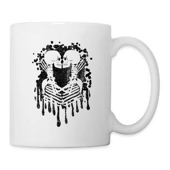 Squelette gothique tombant Amour votre tendre - Mug blanc - blanc - Droite