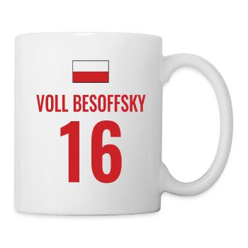 Fußball Sauf Trikot Polen Mallorca Party Gruppen - Tasse - Weiß - Rechts