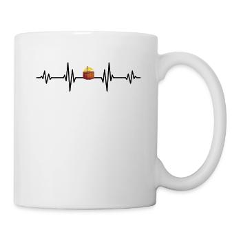 Heartbeat swedish Hot Tub - Holz Feuer Badefass - Tasse - Weiß - Rechts