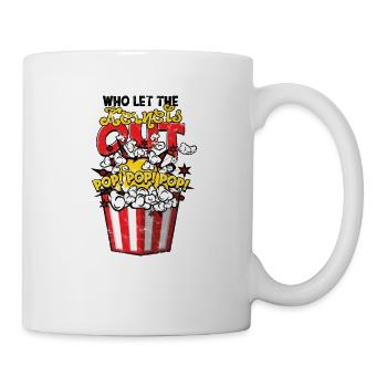 Who Let The Kernels Out Pop Pop Pop - humorous - Mug - white - Right