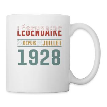 Légendaire Depuis Juillet 1928 Anniversaire Cadeau - Mug blanc - blanc - Droite