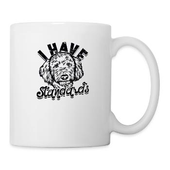 J’ai des normes - amoureux des caniches - Mug blanc - blanc - Droite