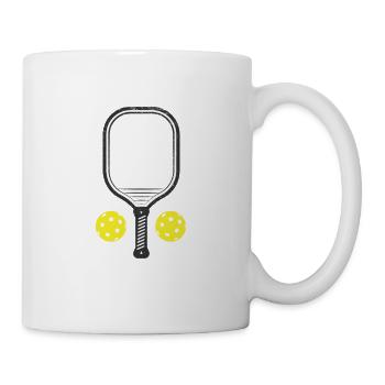 Capitaine de Pickleball Court Drôle de Joueur Paddle - Mug blanc - blanc - Droite