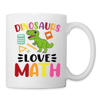 Dinosaurs love Math - Mug - white - Right