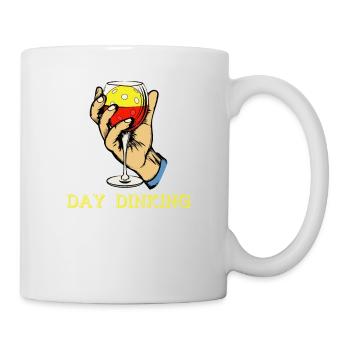 Day Dinking - Lustiger Pickleball Player Paddleball - Tasse - Weiß - Rechts