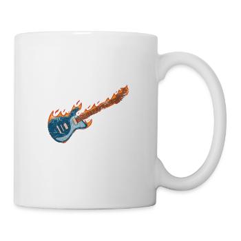 La prudence peut déchiqueter spontanément la guitare électrique Pl - Mug blanc - blanc - Droite