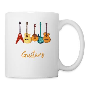 Je me demande si les guitares pensent à moi trop drôle Guita - Mug blanc - blanc - Droite