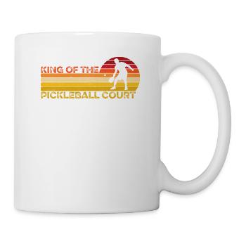Funny Pickleball Paddle Pickleball King Dink Retro - Mug - white - Right