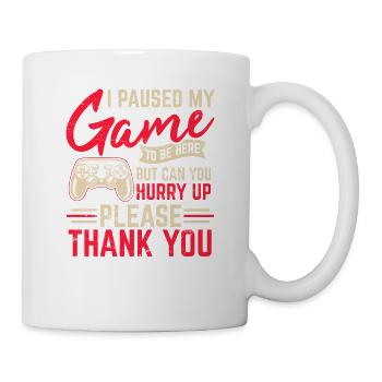 I Paused My Game Funny Gamer Funny Video Game Gami - Mug - white - Right