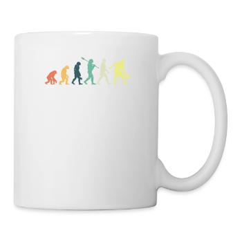 Lustiges Pickleball Paddel Pickleball Evolution Wortspiel - Tasse - Weiß - Rechts