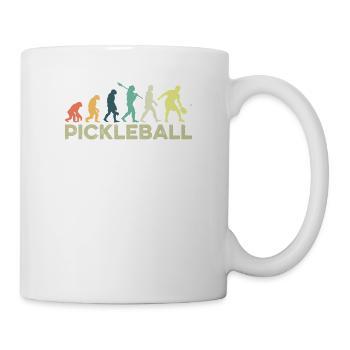 Lustige Evolution Paddle Pickleball Spieler Dink Spaß - Tasse - Weiß - Rechts
