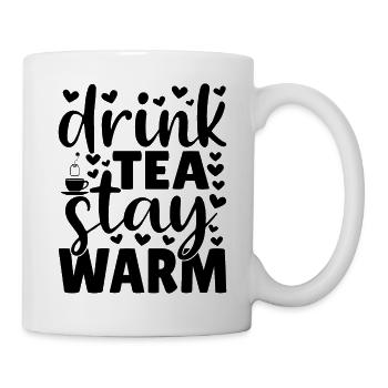 Boire Du thé rester au chaud - Mug blanc - blanc - Droite