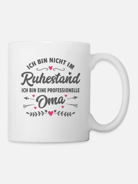 Lustiger Spruch Oma Ruhestand Rentnerin Geschenk - Tasse - Weiß