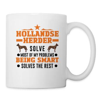 Hollandse Herder Hollandse Herderdshond - Tasse - Weiß - Rechts