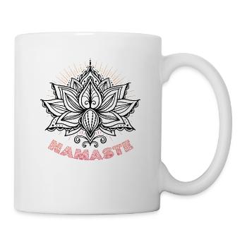 Yoga Meditation Lotus Flower Namaste Yoga - Mug - white - Right