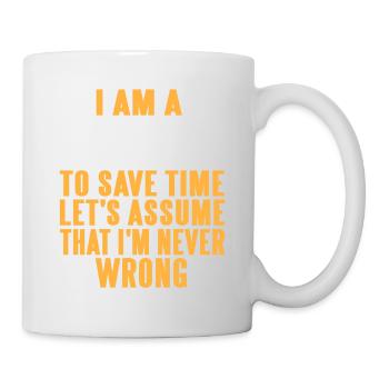 I Am Bowling To Save Time Funny Bowling T-Shirt - Tasse - Weiß - Rechts
