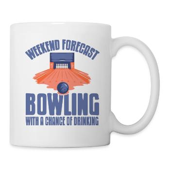Jeu de quilles prévisionnel avec une chance de boire présent - Mug blanc - blanc - Droite