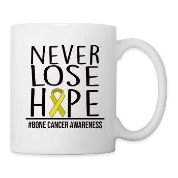 Never Lose Hope - Bone Cancer Awareness - Tasse - Weiß - Rechts