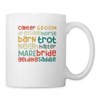 Horse Typography Word Art Horse Riding Riding - Mug - white - Right