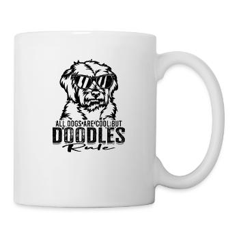 Alle Hunde sind cool, aber Kritzeleien regieren - Hund - Tasse - Weiß - Rechts