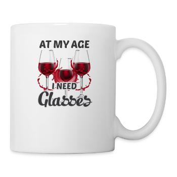 At my age, I need glasses - Mug - white - Right