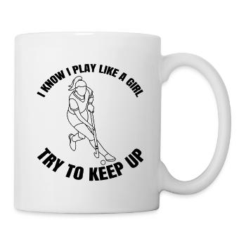 Hockeyspielerin Unihockey Hockey Frau Feldhockey - Tasse - Weiß - Rechts