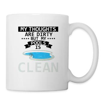 Conceptions de sauveteurs pour les techniciens de piscine - Mug blanc - blanc - Droite