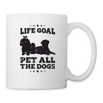 Lebensziel Haustier alle Hunde - Hundesport - Tasse - Weiß - Rechts
