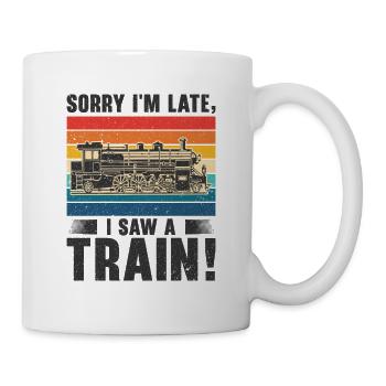 Train Locomotive Hobby Trainspotting Railfan - Mug - white - Right