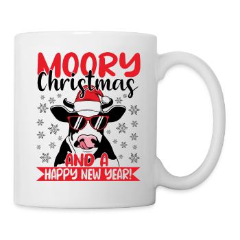 Moory Christmas and a happy new Year! - Tasse - Weiß - Rechts