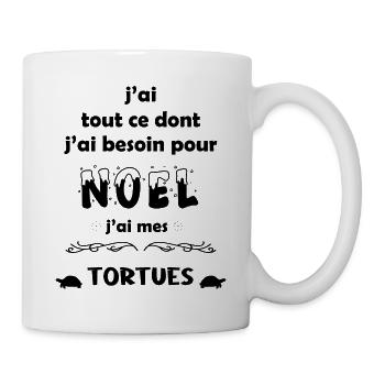 Tout ce dont j'ai besoin pour noël - Mug blanc - blanc - Droite