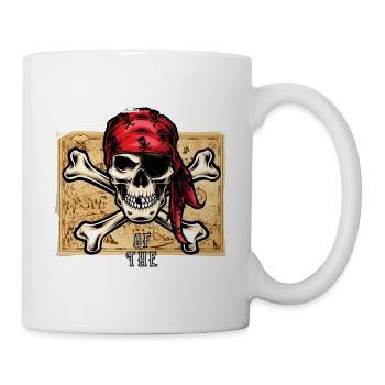 Plongée Pirate Diver des Caraïbes Carte des Caraïbes - Mug blanc - blanc - Droite