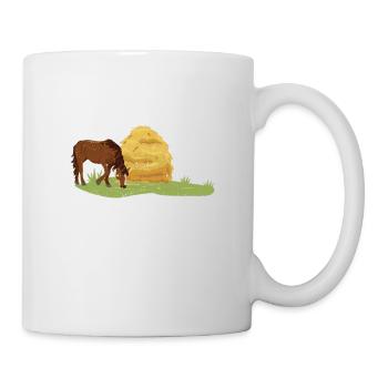Mein Therapeut isst Heu Lustiger Pferdeliebhaber - Tasse - Weiß - Rechts