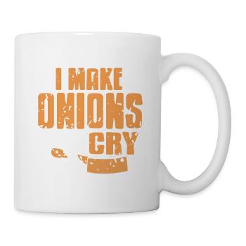 Vintage Je fais pleurer les oignons Drôle De Cuisine T-Shirt - Mug blanc - blanc - Droite