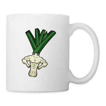 Bodybuilding Gewichtheber Lauch - Tasse - Weiß - Rechts