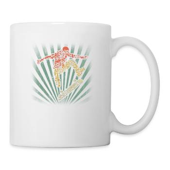Skater Skateboarding Helmet Skateboard - Mug - white - Right