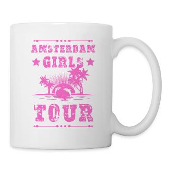 Visite des filles d’Amsterdam - Mug blanc - blanc - Droite