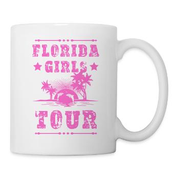 Tournée des filles de Floride - Mug blanc - blanc - Droite